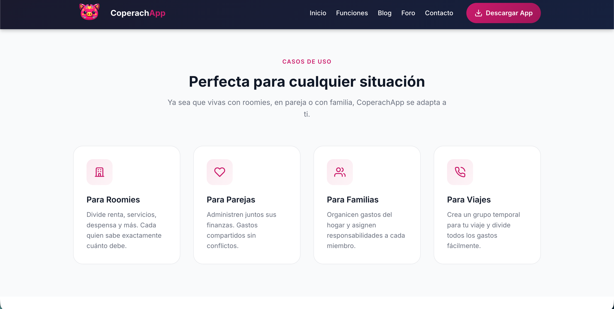 Sitio web, captura 4