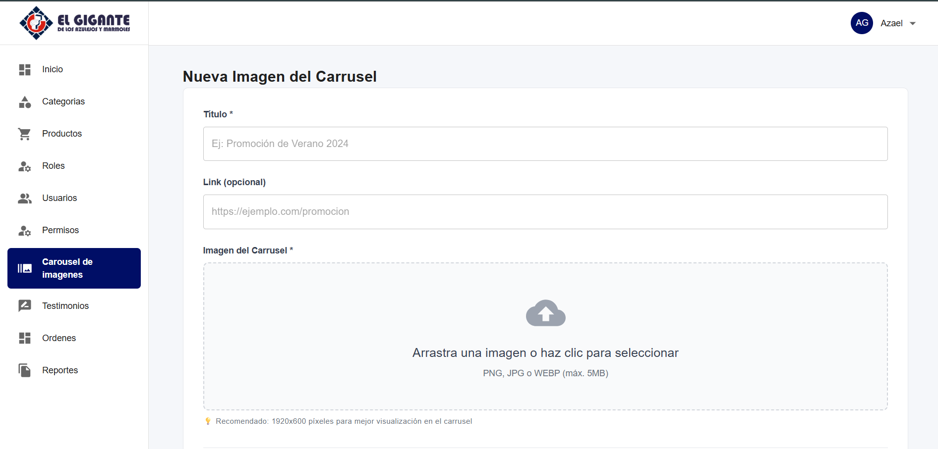 Aplicación web de administración 7