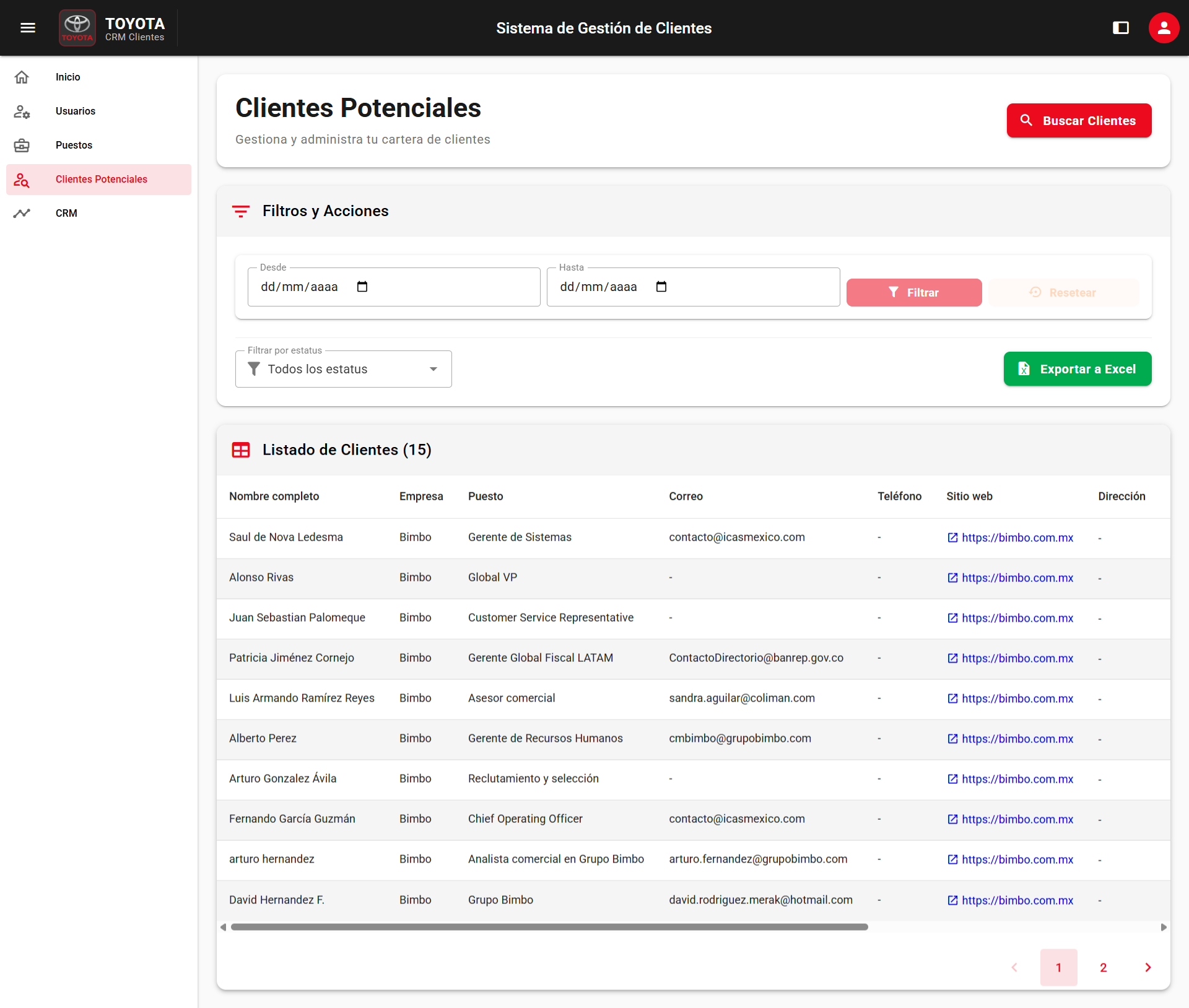 Prospección automatizada 3